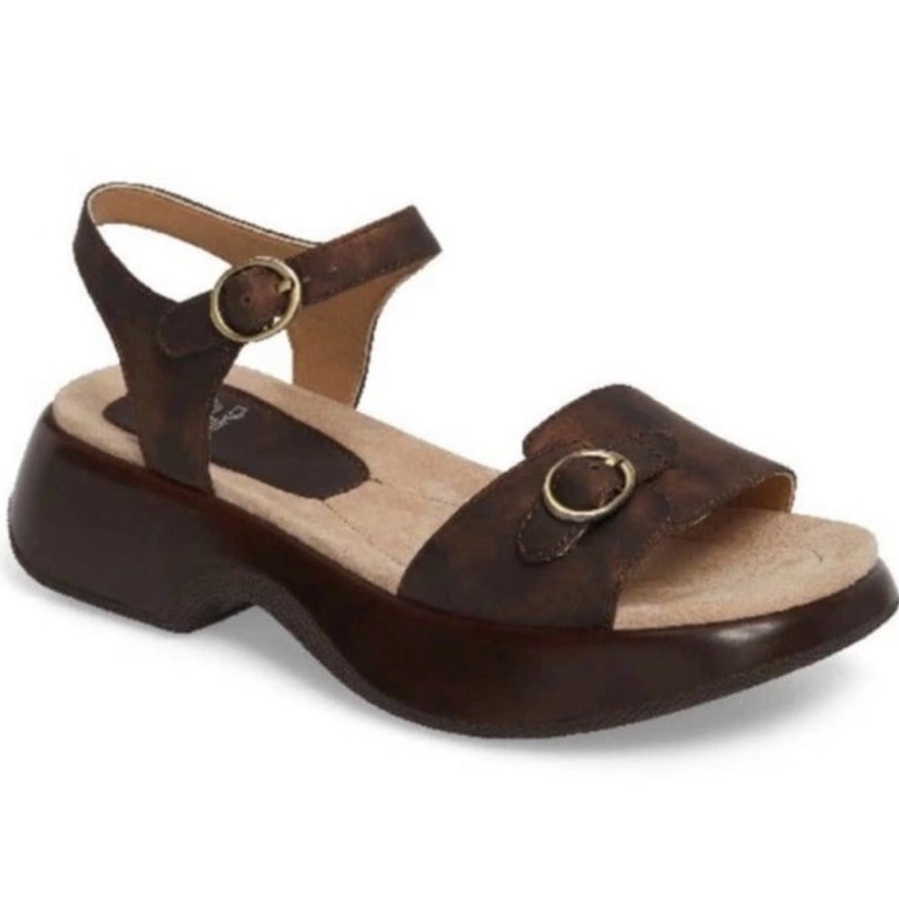 Dansko Women's Lynnie Sandal Metallic Dark Bronze size 10.5